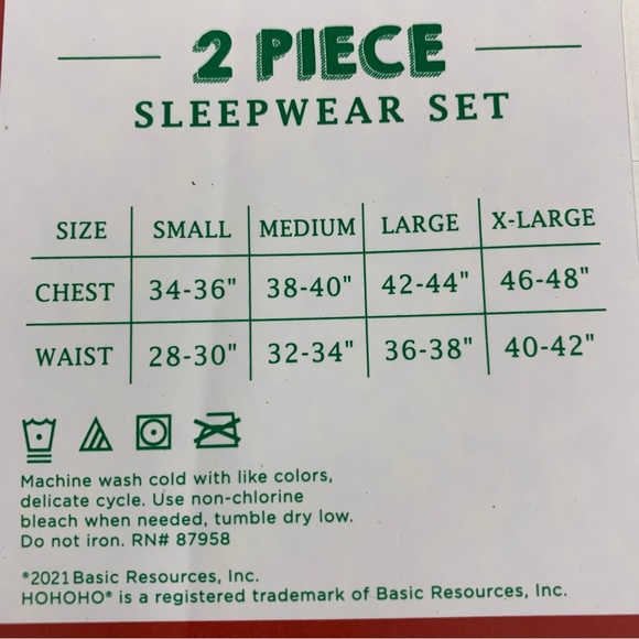 Men’s 2-Piece Holiday Sleepwear Set Basic Resources Hohoho Collection New - Picture 9 of 9